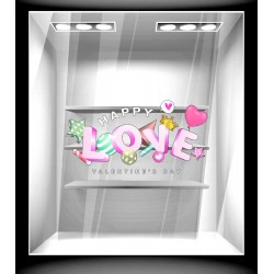 Αυτοκόλλητο βιτρίνας - Αγίος Βαλεντίνος 50